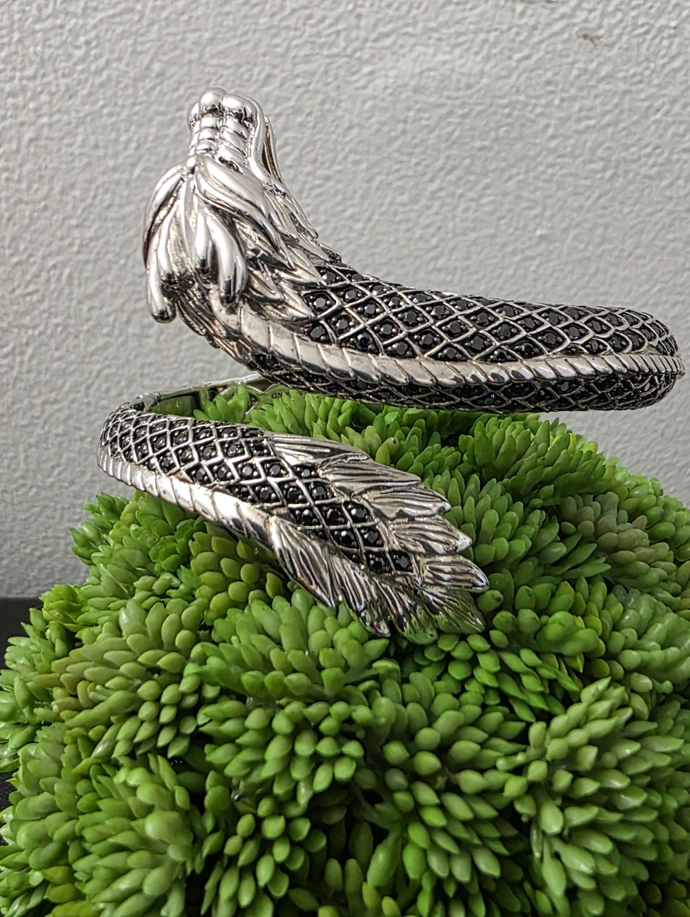 Sterling Silver 925 Dragon Snake Bracelet